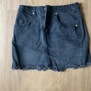 Distressed Wild Fable Black Jean Skirt